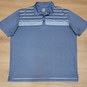 Callaway Men's XXL Blue Polo Shirt with Stripes Golf PGA